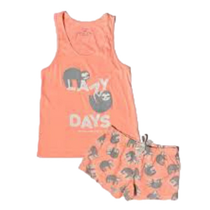 Primark Kids Pajama Set - Peach and Gray